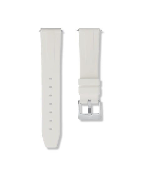 Polar White Quick Release Rubber Strap 21mm
