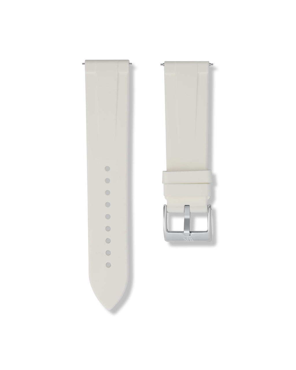 Polar White Quick Release Rubber Strap 22mm