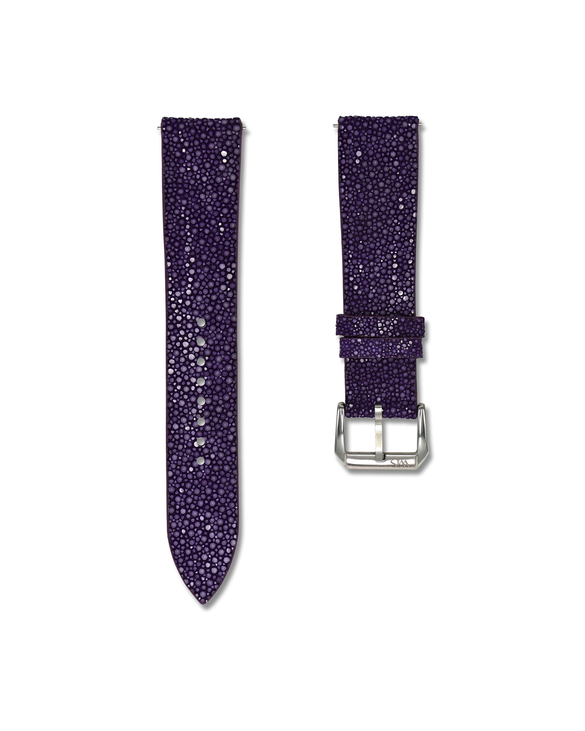 Purple Bespoke Stingray Leather Watch Strap 22mm