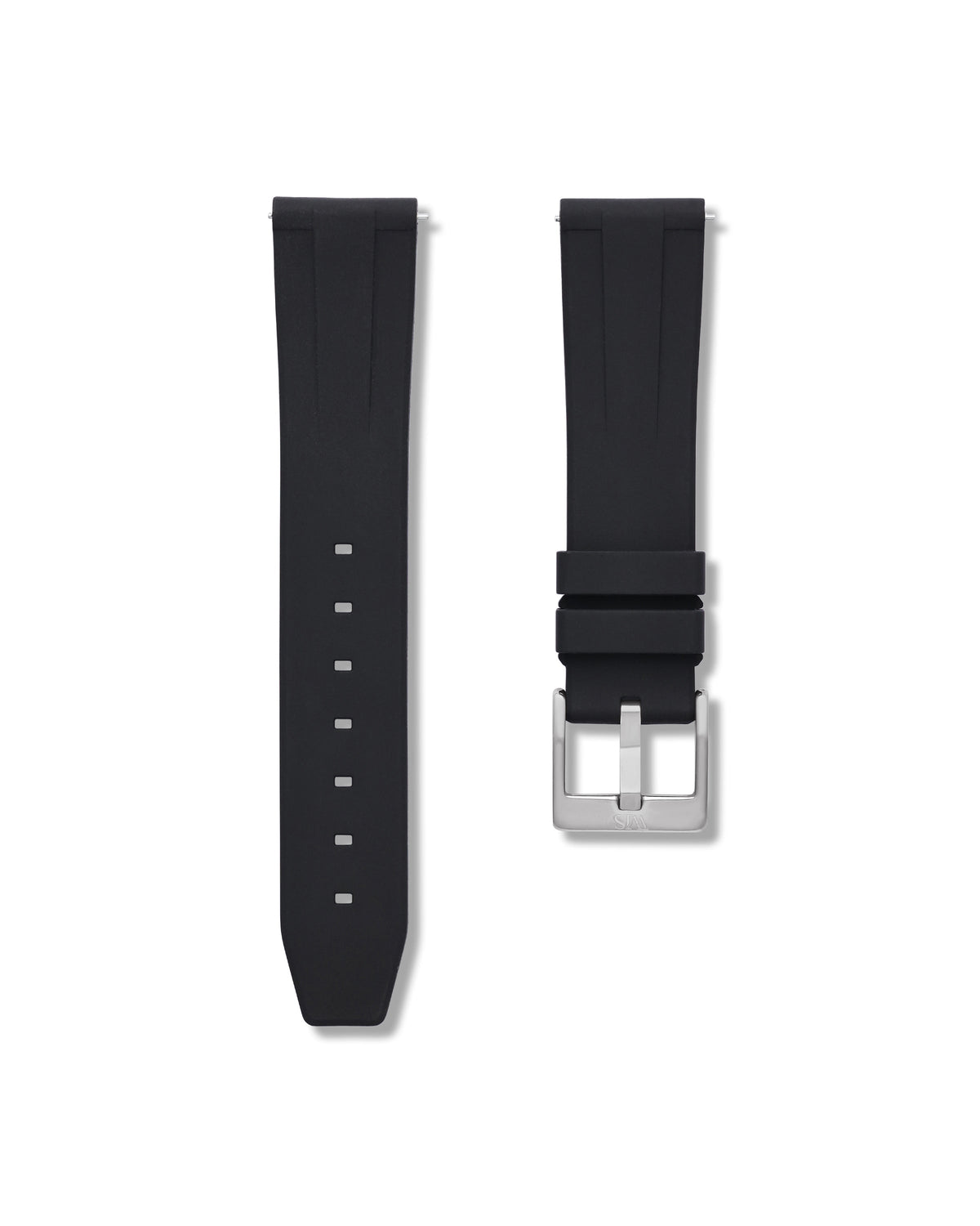 Tuxedo Black Quick Release Rubber Strap 24mm