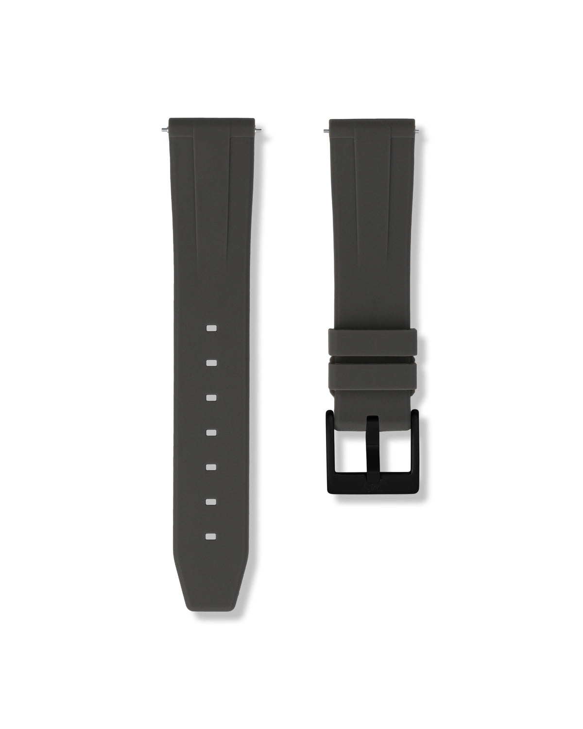 Charcoal Grey Quick Release Rubber Strap 22mm