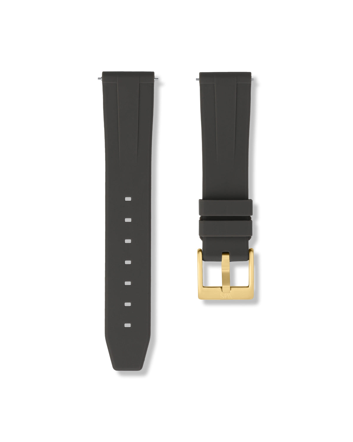 Charcoal Grey Quick Release Rubber Strap 22mm