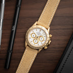 Sand Tan Suede Leather Watch Strap 20mm