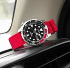 Scarlet Red Woven Nylon Strap 22mm