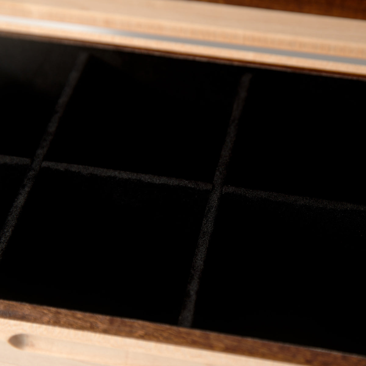 Curly Maple and Sapele Mahogany Watch Box - 8 Watch Compartments