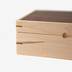 Curly Maple and Sapele Mahogany Watch Box - 8 Watch Compartments