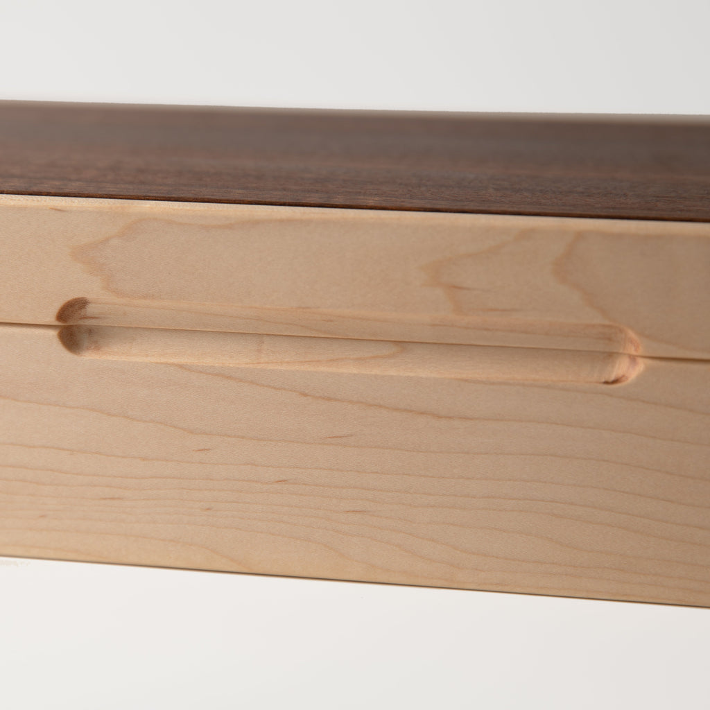 Curly Maple and Sapele Mahogany Watch Box - 8 Watch Compartments