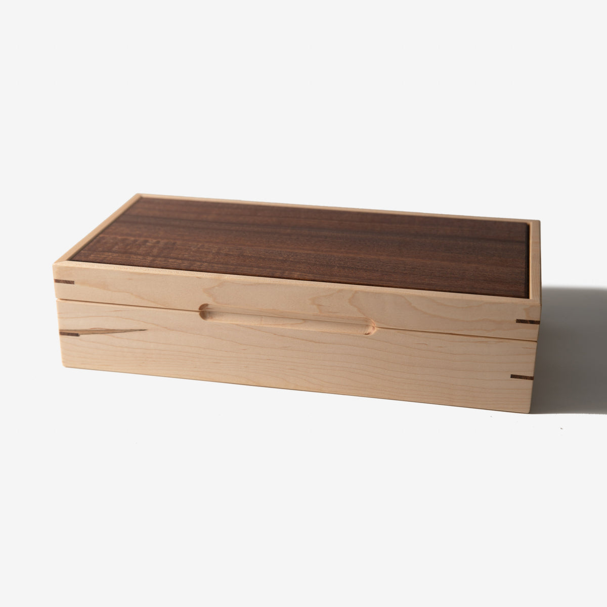 Curly Maple and Sapele Mahogany Watch Box - 8 Watch Compartments