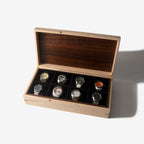 Curly Maple and Sapele Mahogany Watch Box - 8 Watch Compartments