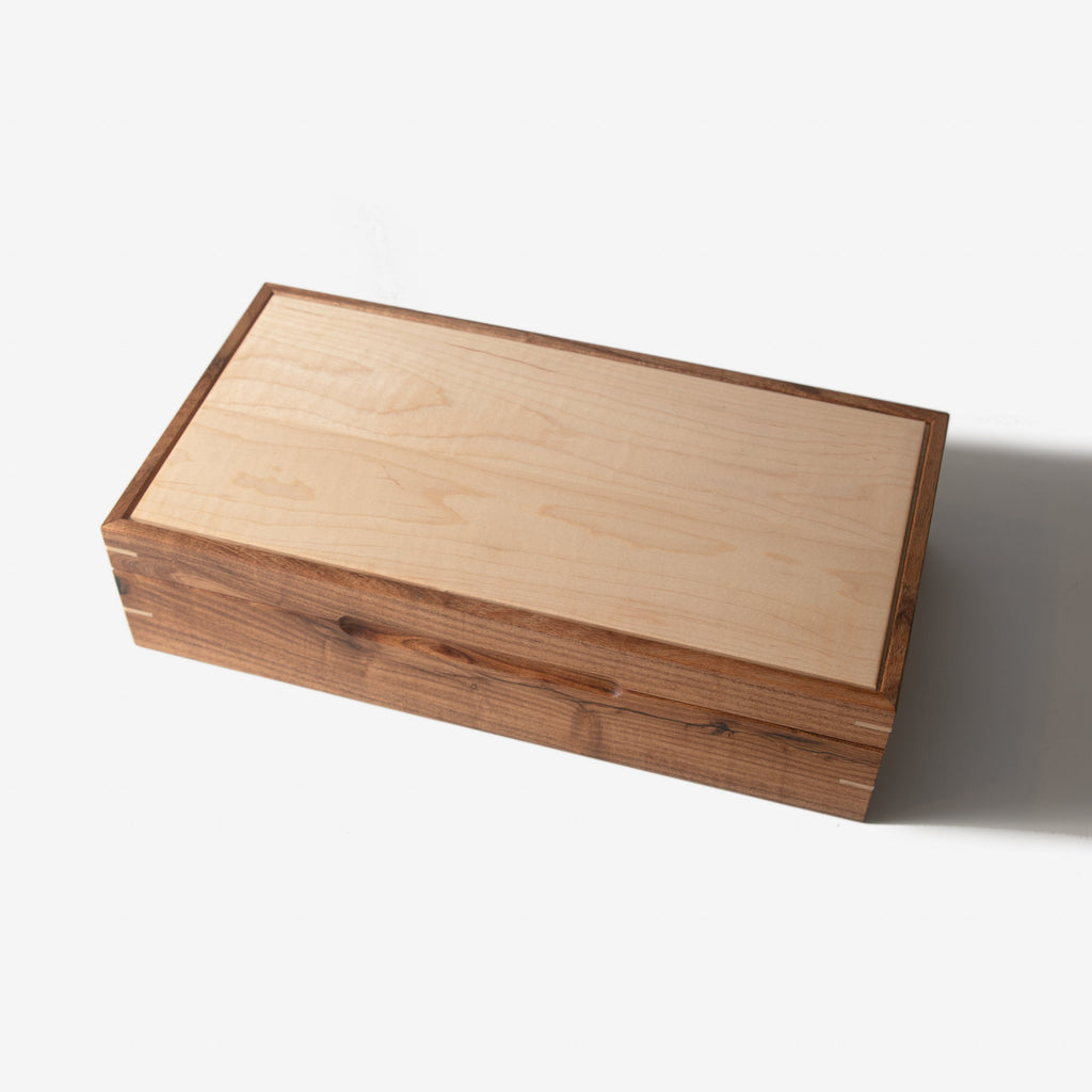 Desert Mesquite and Curly Maple Watch Box - 8 Watch Compartments