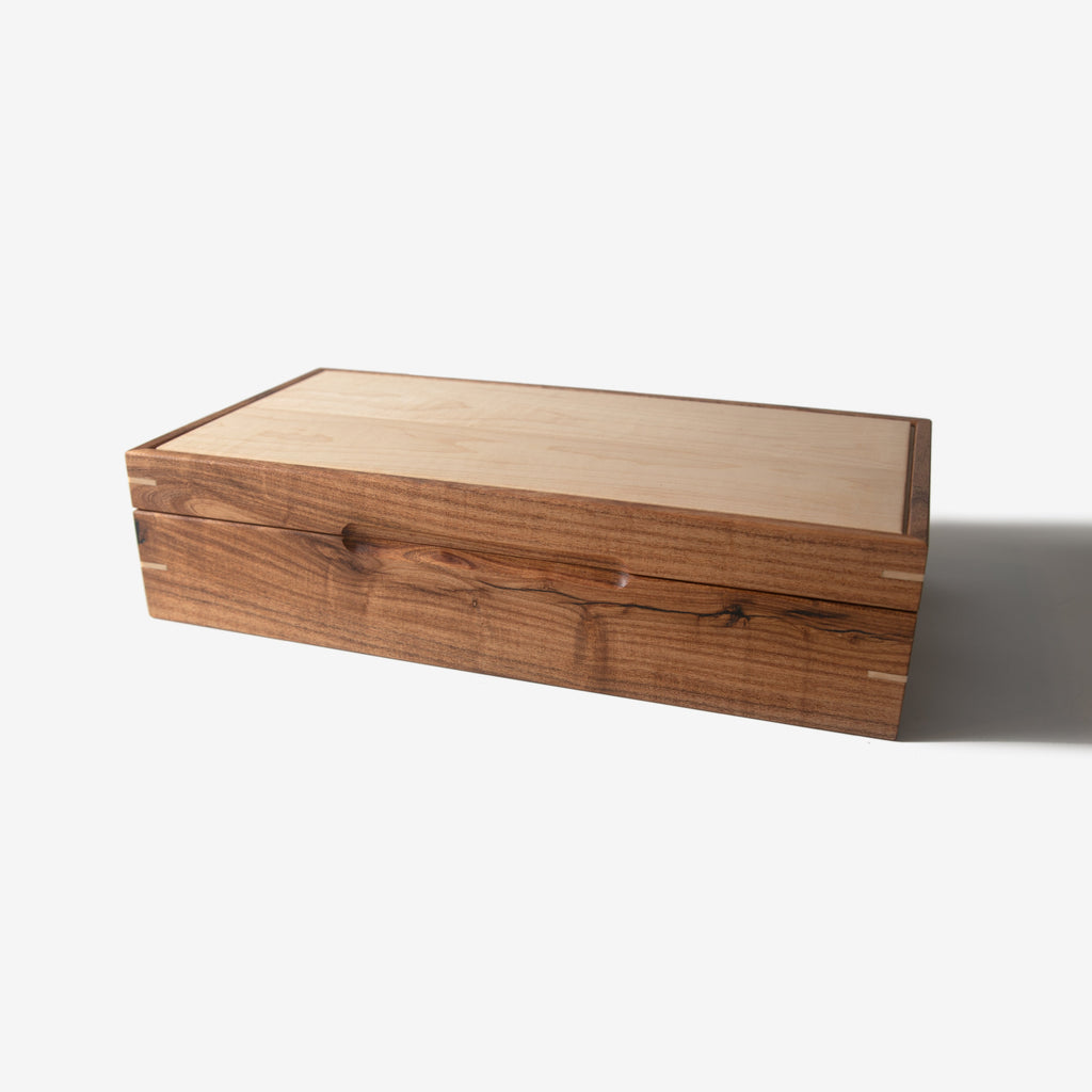 Desert Mesquite and Curly Maple Watch Box - 8 Watch Compartments