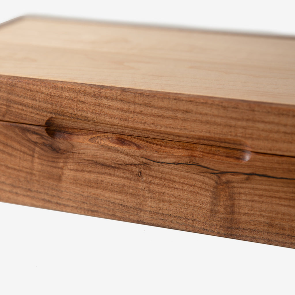 Desert Mesquite and Curly Maple Watch Box - 8 Watch Compartments