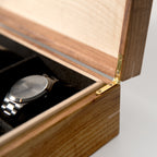 Desert Mesquite and Curly Maple Watch Box - 8 Watch Compartments