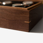 Black Walnut and Oak Watch Box - 8 Watch Compartments