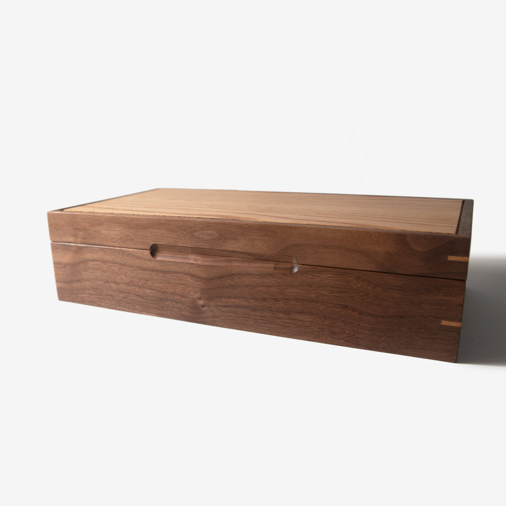 Black Walnut and Oak Watch Box - 8 Watch Compartments