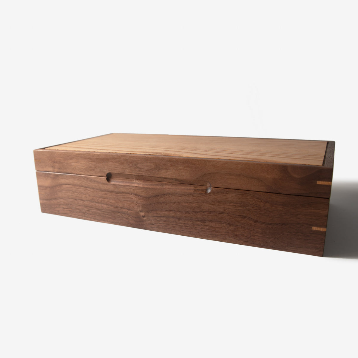 Black Walnut and Oak Watch Box - 8 Watch Compartments