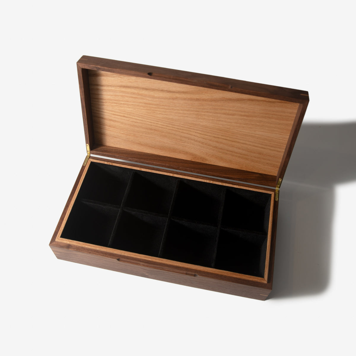 Black Walnut and Oak Watch Box - 8 Watch Compartments