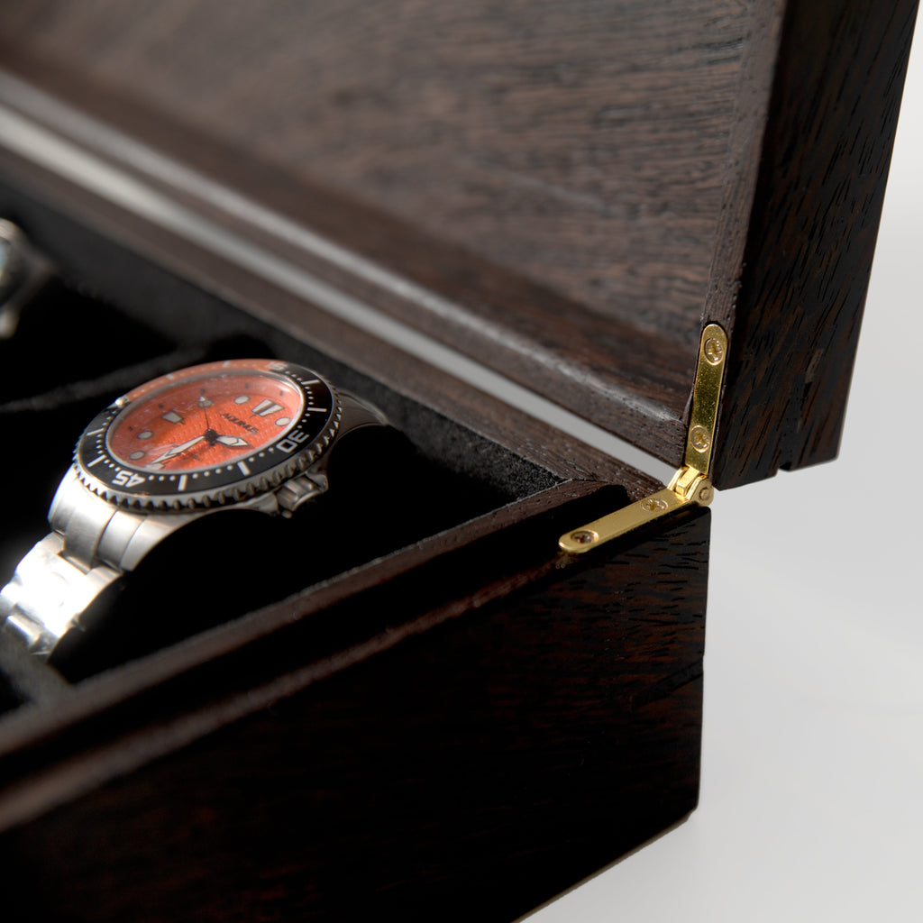 Wenge Watch Box - 8 Watch Compartments - Personalized Gift for Him