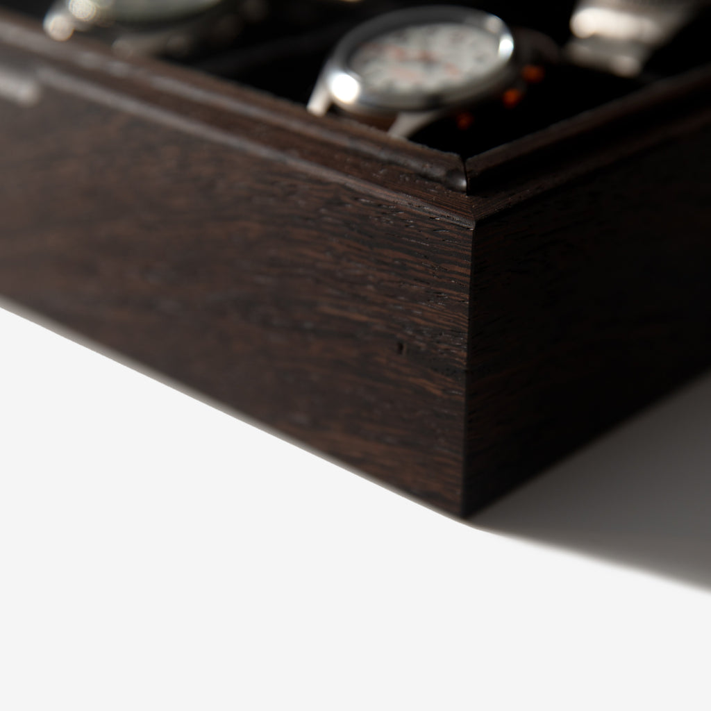 Wenge Watch Box - 8 Watch Compartments - Personalized Gift for Him