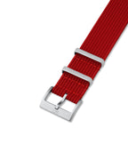 Scarlet Red Woven Nylon Strap 22mm