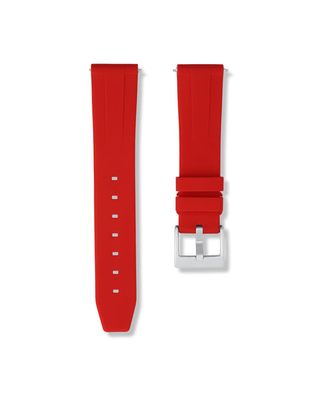 Scarlet Red Quick Release Rubber Strap 21mm