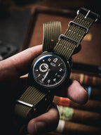 Army Green Woven Nylon Strap 22mm