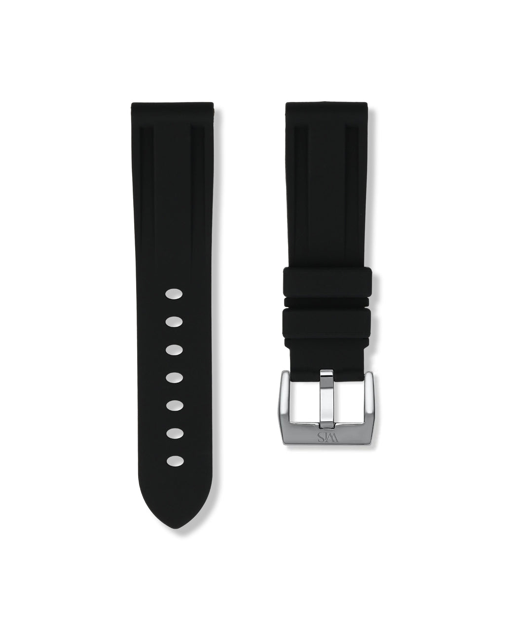 Tuxedo Black Rubber Strap 24mm