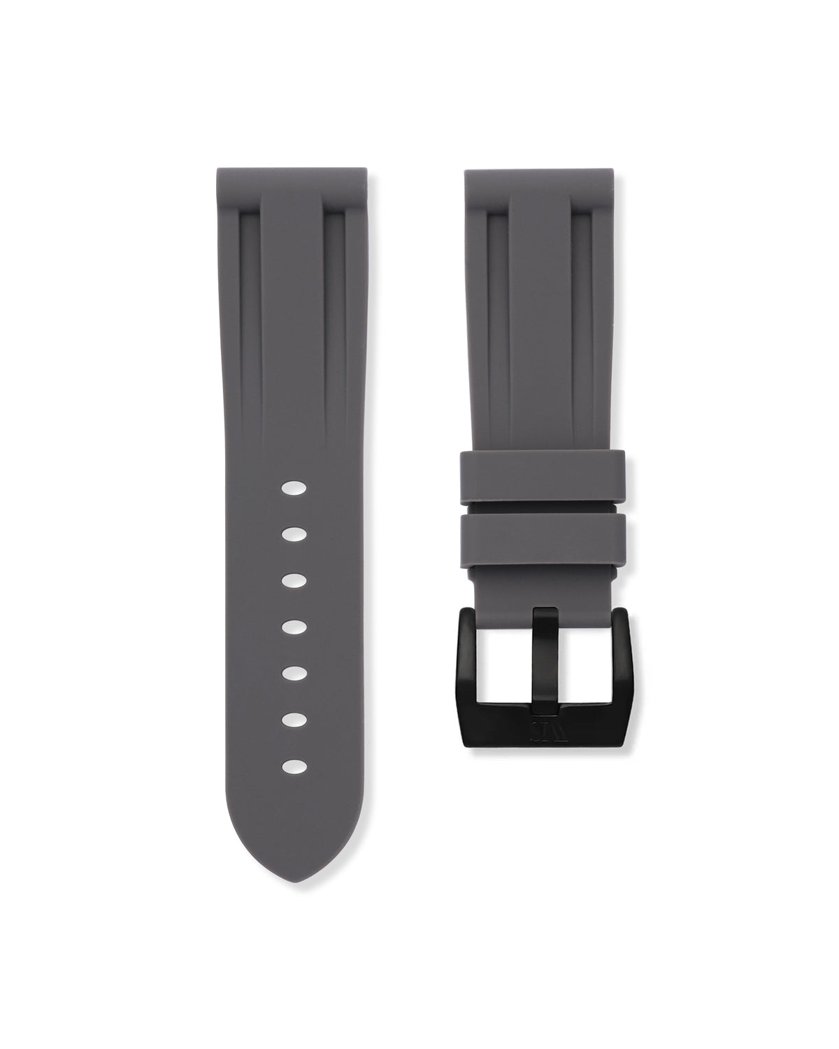Charcoal Grey Rubber Strap 22mm