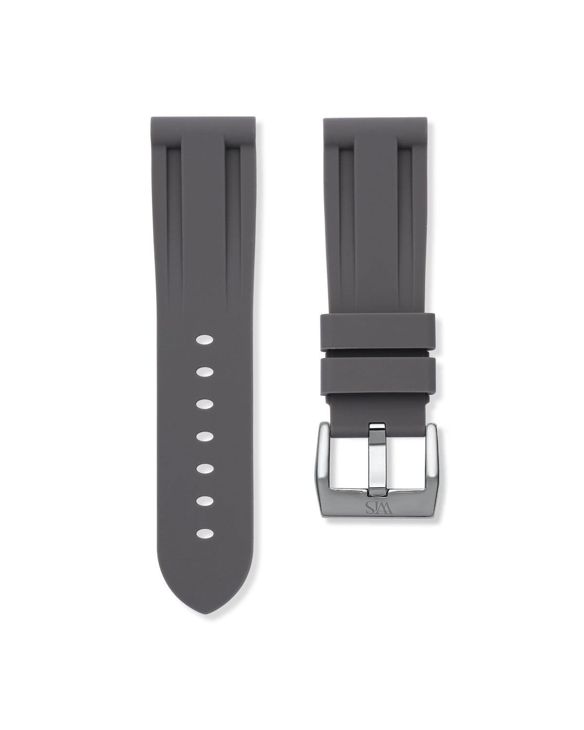 Charcoal Grey Rubber Strap 22mm