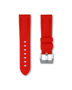 Salmon Red Rubber Strap 22mm