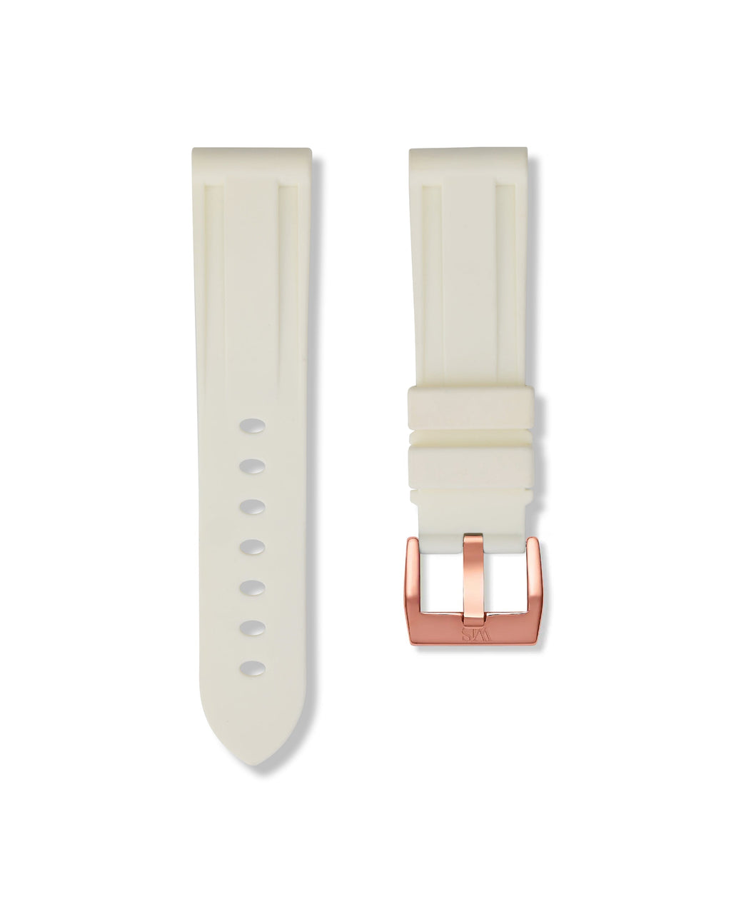 Polar White Rubber Strap 24mm