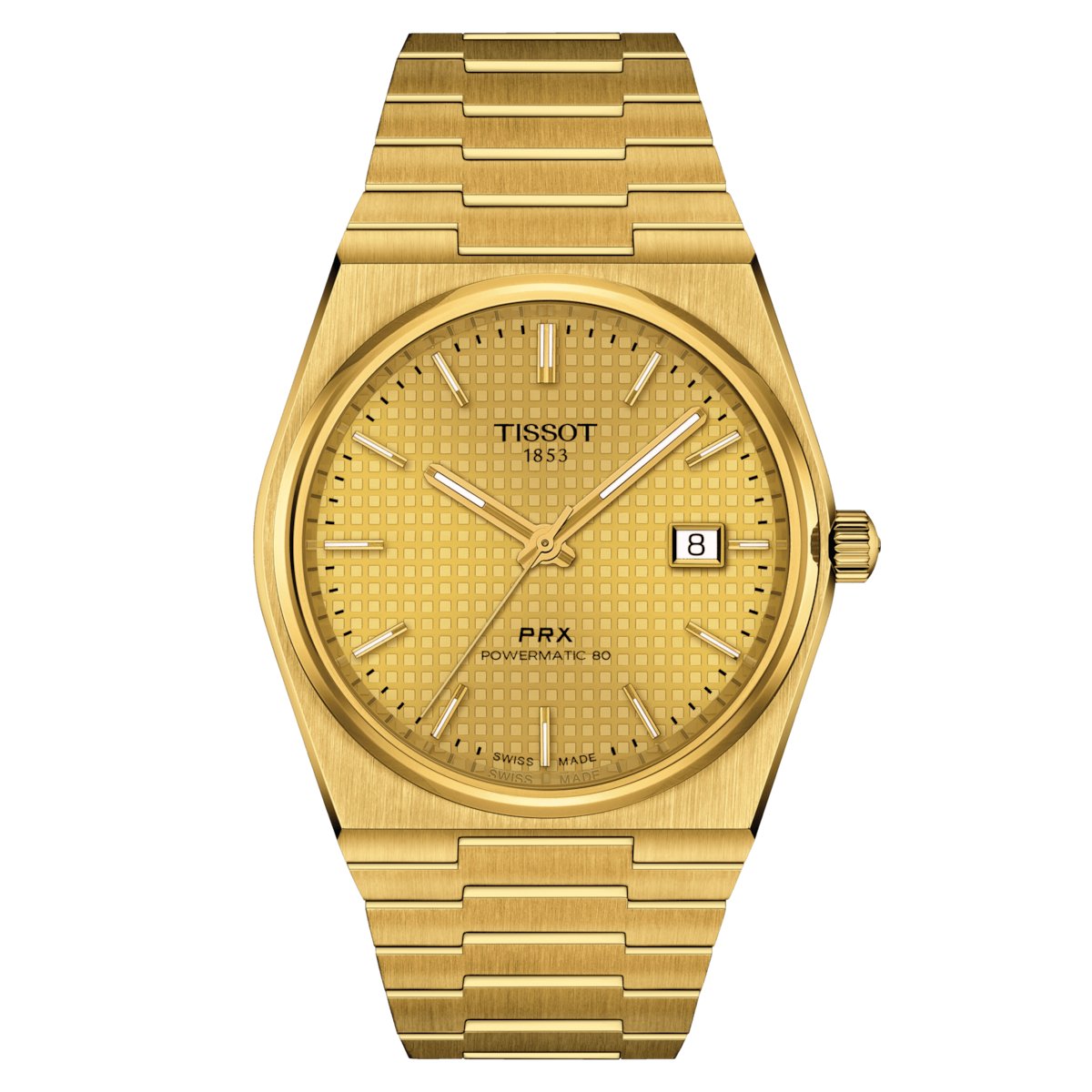 Tissot PRX Mens Gold Watch T1374073302100