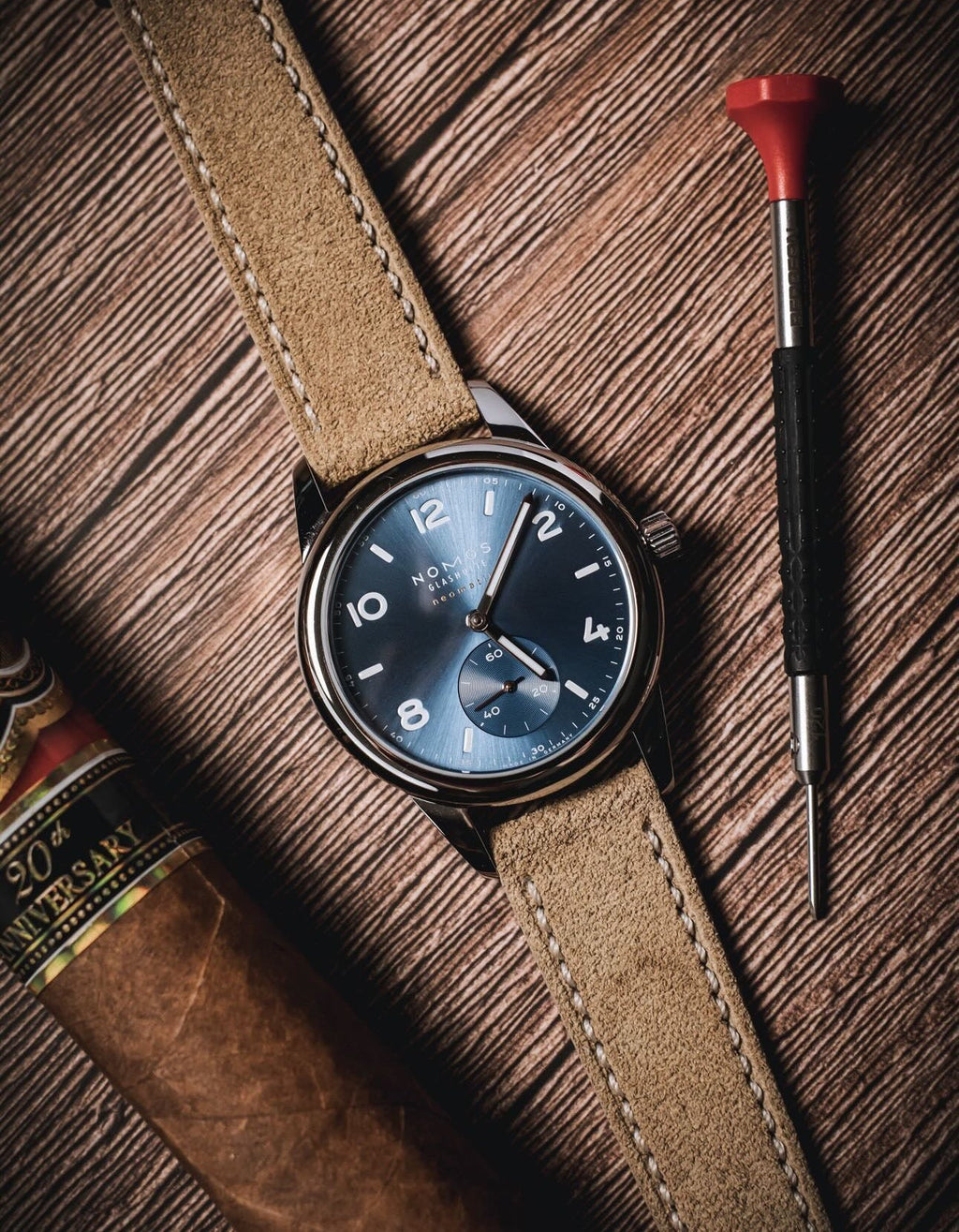 Sand Tan Suede Leather Watch Strap 20mm