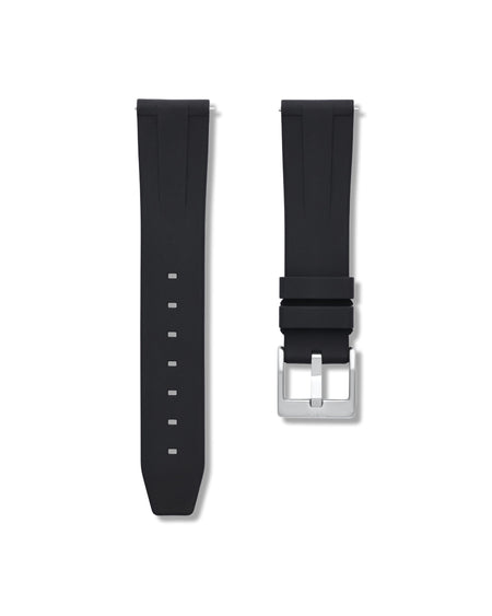 Tuxedo Black Quick Release Rubber Strap 21mm