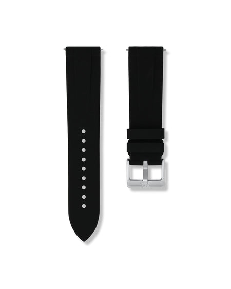 Tuxedo Black Quick Release Rubber Strap 22mm