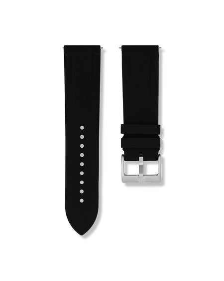 Tuxedo Black Quick Release Rubber Strap 24mm