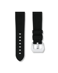 Tuxedo Black Rubber Strap 22mm