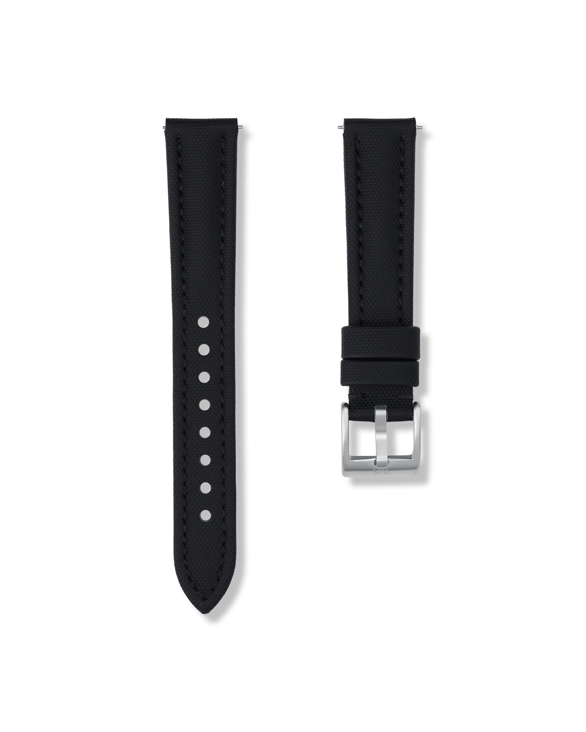 Tuxedo Black Sailcloth Strap 19mm