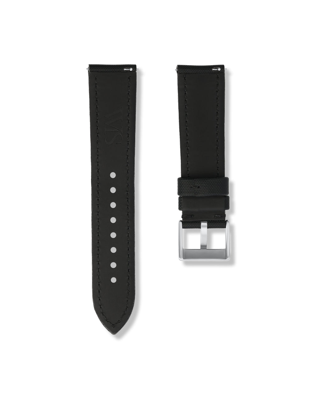 Tuxedo Black Sailcloth Strap 22mm