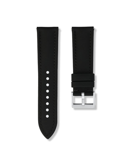 Tuxedo Black Sailcloth Strap 24mm
