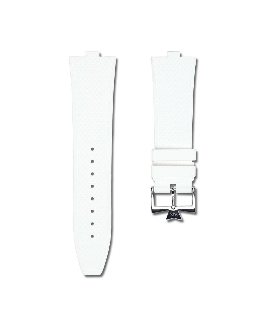 Polar White - Integrated Quick Release Rubber Watch Strap For Vacheron Constantin Overseas