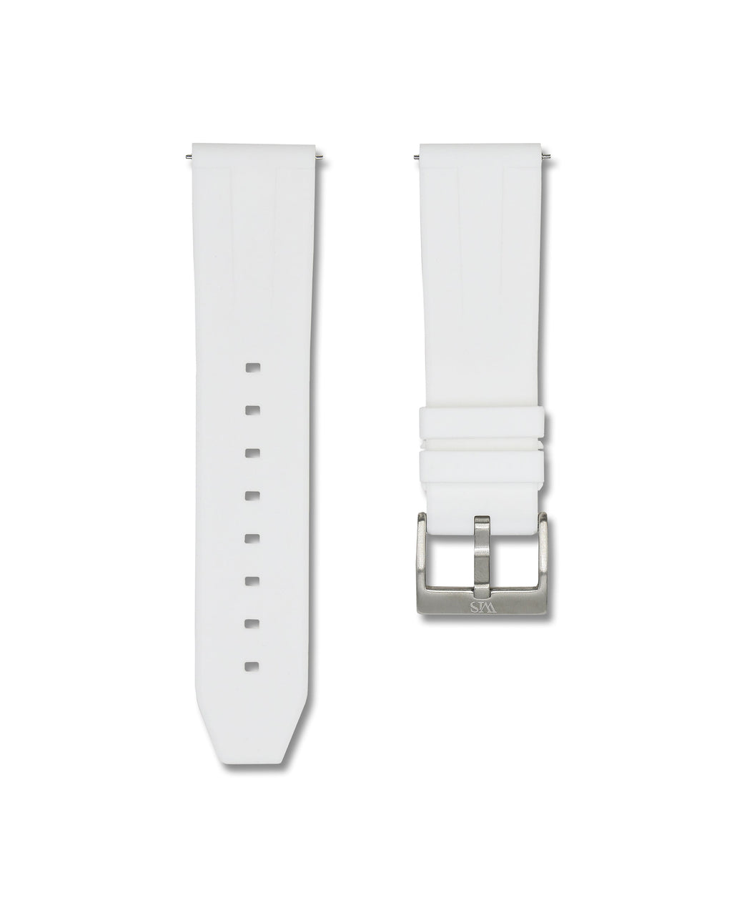 Polar White Quick Release Rubber Strap 24mm