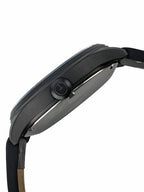 Islander Black DLC Aviator Automatic Watch with Leather Strap and an Anti-Reflective Sapphire Crystal #ISL-46