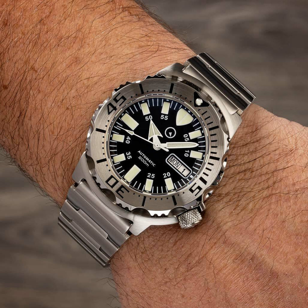 Islander Black Dial Automatic Dive Watch with AR Double Dome Sapphire Crystal #ISL-57