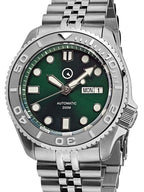 Islander Sunburst Green Dial Dive Watch with Embossed Ceramic Bezel Insert #ISL-44