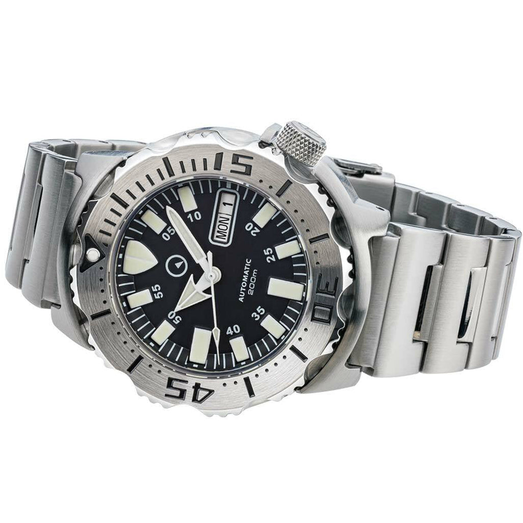 Islander Black Dial Automatic Dive Watch with AR Double Dome Sapphire Crystal #ISL-57