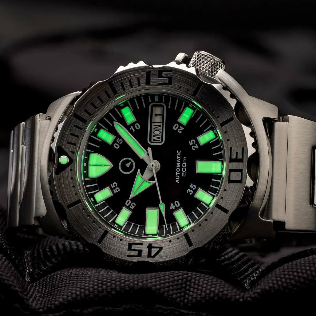 Islander Black Dial Automatic Dive Watch with AR Double Dome Sapphire Crystal #ISL-57