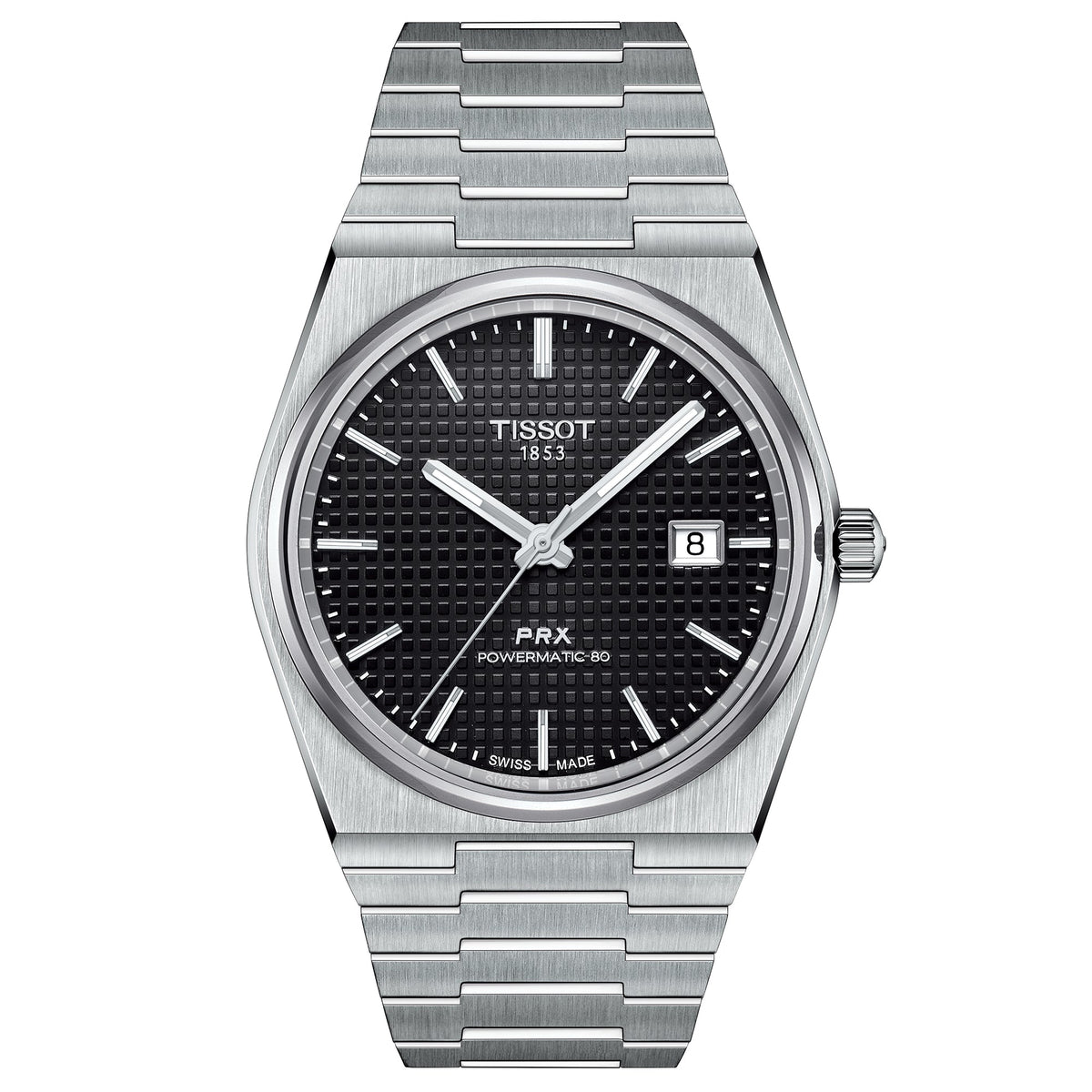 Tissot Prx Powermatic 80 Mens Black Watch T1374071105100