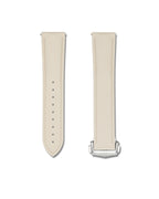 Beige Deployant Clasp Quick Release Rubber Sailcloth Strap 22mm