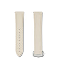 Beige Deployant Clasp Quick Release Rubber Sailcloth Strap 19mm